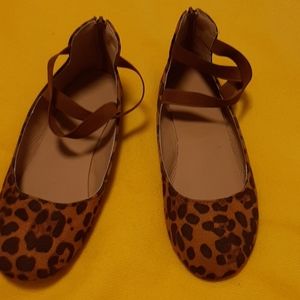 Animal print flats